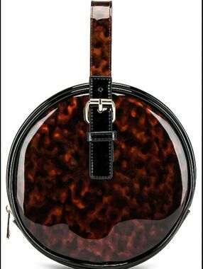 L'Academie Aoife Circle Bag in Tortoise Shell and Black